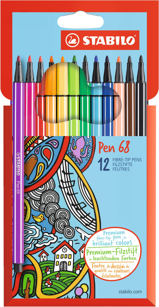 EAN 4006381483834 - STABILO Pen 68 rotulador Fino Multicolor 12 pieza(s) imagen 1