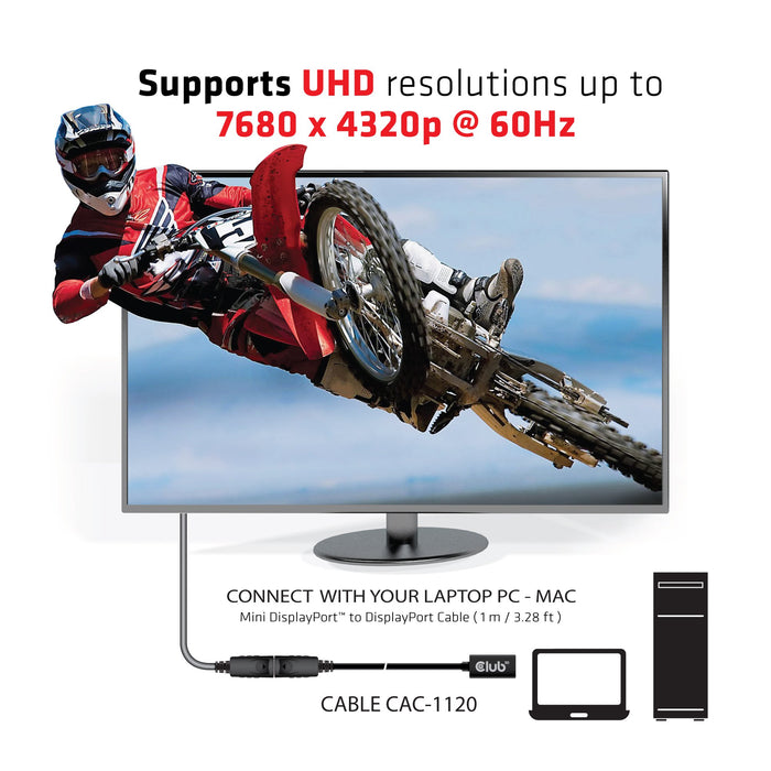 EAN 8719214471446 - CLUB3D cac-1120 1 m Mini DisplayPort DisplayPort Negro imagen 5