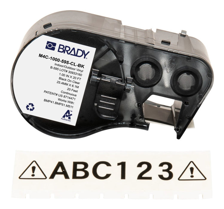 EAN 888434592656 - Brady M4C-1000-595-CL-BK etiqueta de impresora Negro, Translúcido Etiqueta para impresora autoadhesiva imagen 1