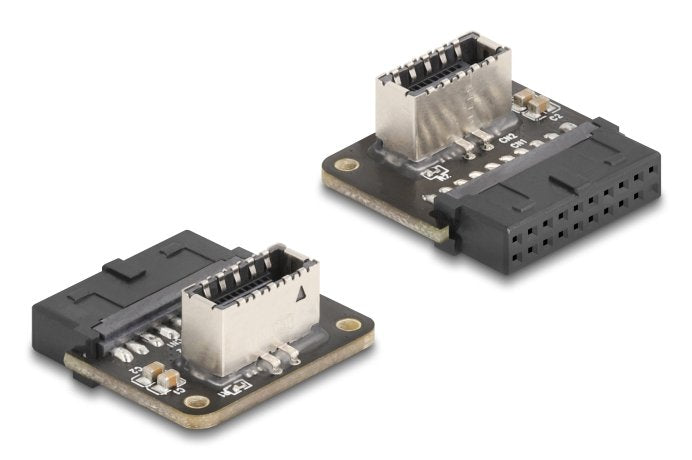 EAN 4043619672394 - DeLOCK 67239 cambiador de género para cable 19-pin USB USB Type-E Negro, Acero inoxidable imagen 1