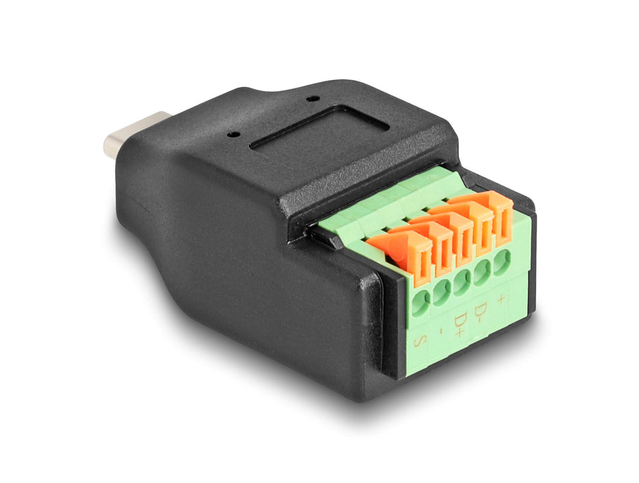 EAN 4043619664566 - DeLOCK 66456 cambiador de género para cable USB-C 5 pin terminal block Negro, Verde imagen 2
