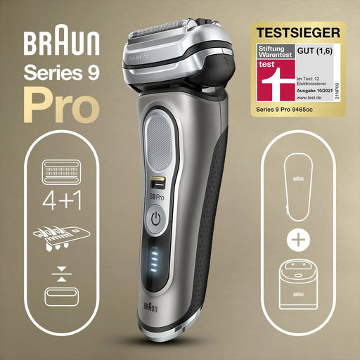 EAN 8700216050142 - Braun Series 9 Pro 9485cc Máquina de afeitar de láminas Recortadora Negro, Plata imagen 2