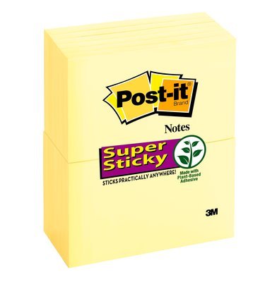 EAN 4064035065850 - Post-It Super Sticky Notes, 3 in x 5 in, Canary Yellow, 12 Pads/Pack nota autoadhesiva Amarillo 90 hojas  imagen 1