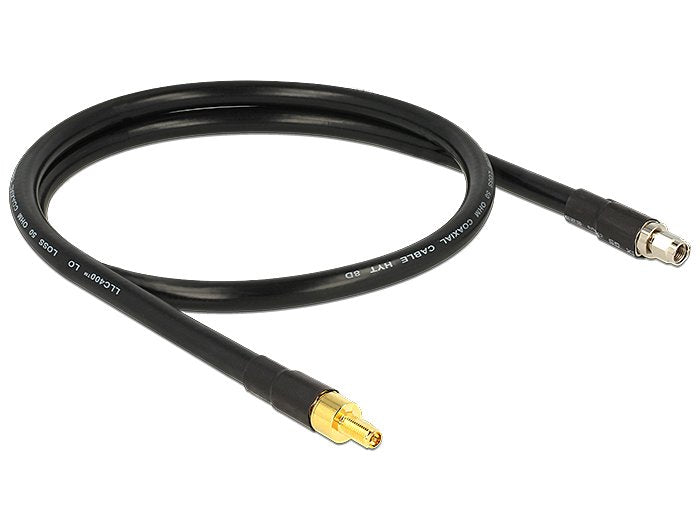 EAN 4043619130139 - DeLOCK 1m RP-SMA/RP-SMA cable coaxial CFD400, LLC400 Negro imagen 2