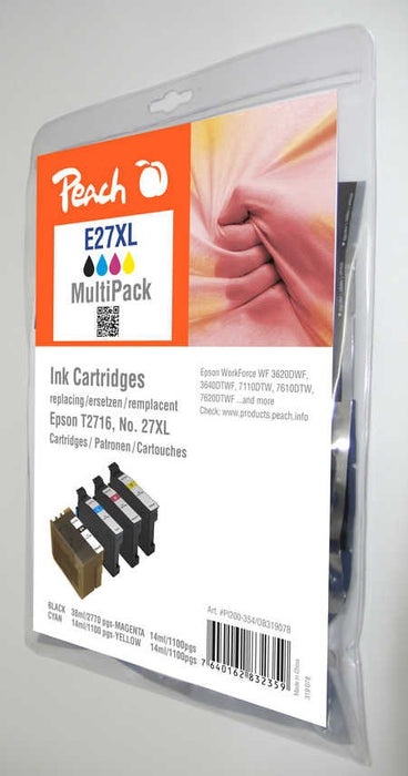 EAN 7640162832359 - Peach 319078 cartucho de tinta 4 pieza(s) Negro, Cian, Magenta, Amarillo imagen 1