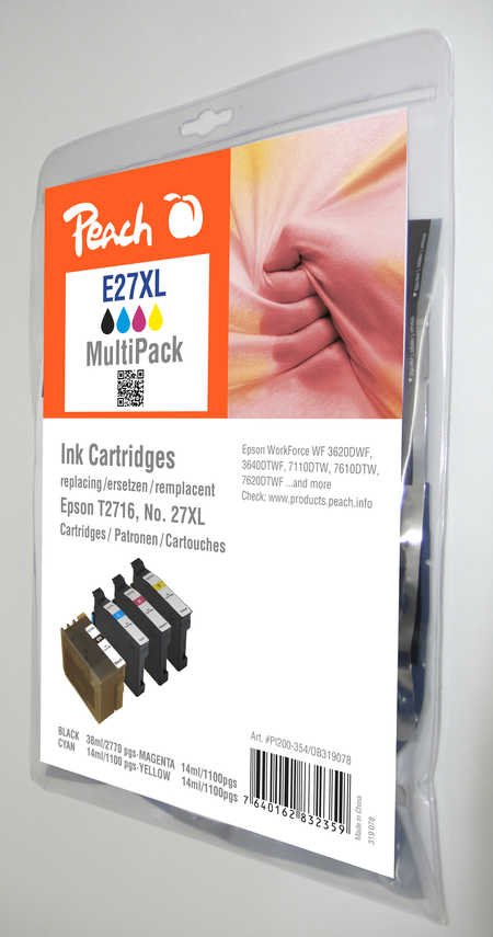 EAN 7640162832359 - Peach 319078 cartucho de tinta 4 pieza(s) Negro, Cian, Magenta, Amarillo imagen 1