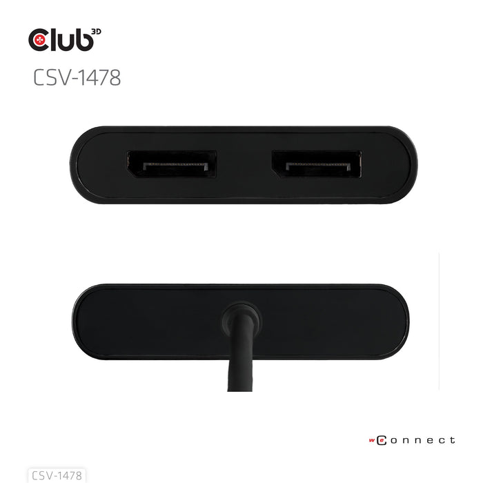 EAN 8719214472993 - CLUB3D CSV-1478 divisor de video USB Tipo C 2x DisplayPort imagen 14