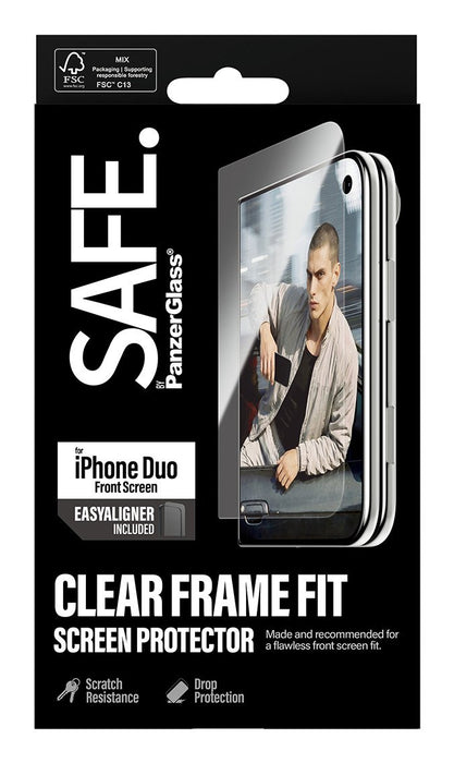 EAN 5715685044748 - PanzerGlass SAFE. by ® Front Screen Protector iPhone Duo | FRAME FIT w. EasyAligner Protector de pantalla imagen 3