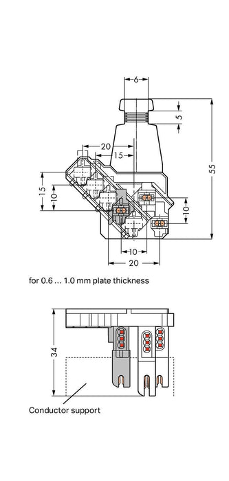 EAN 4055143327190 - Wago 267-225 conector Blanco, Gris imagen 2