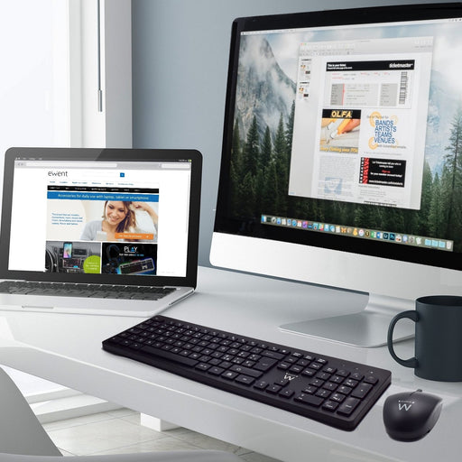 EAN 8054392618185 - Ewent EW3258 teclado Ratón incluido Universal QWERTY Portugués Negro imagen 2