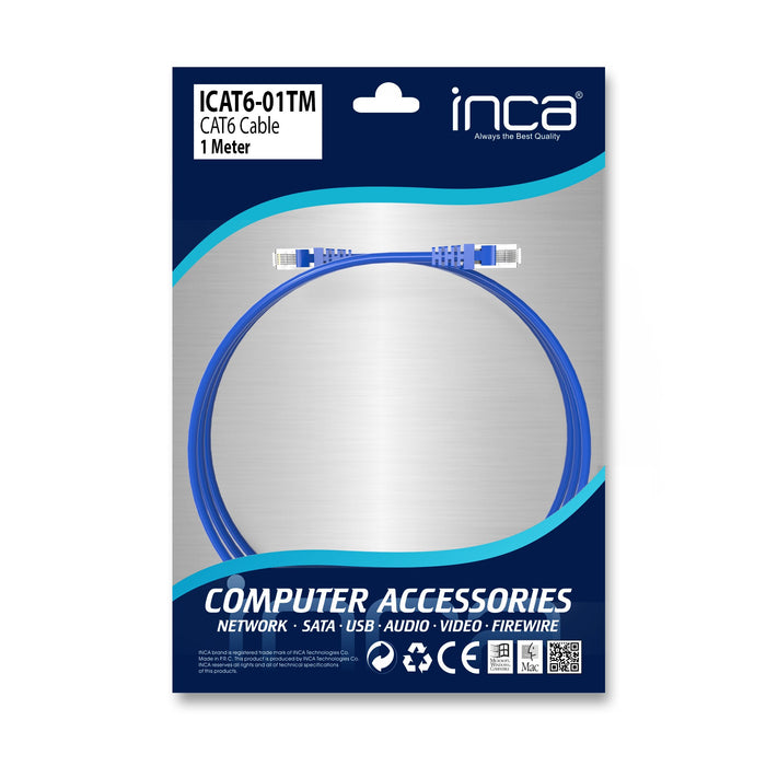 EAN 8697980467330 - Inca CAT6 RJ45 1 m cable de red Azul U/UTP (UTP) imagen 6