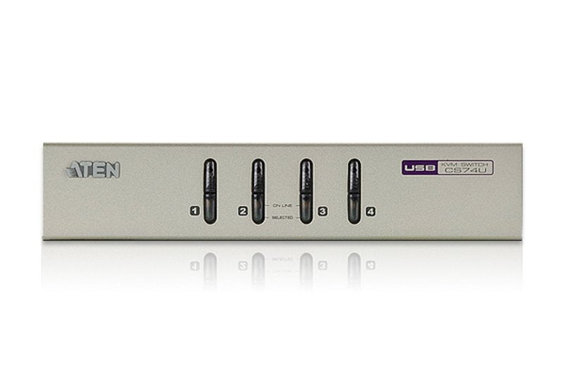 EAN 4710423773448 - ATEN CS74U-AT interruptor KVM Gris imagen 3
