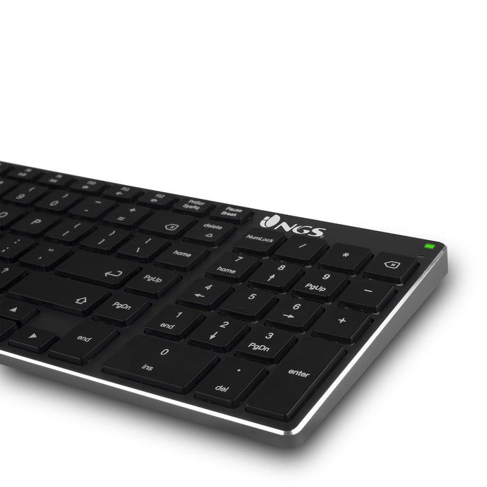 EAN 8435430619447 - NGS FORTUNE-BT, QWERTY, PT teclado Universal Bluetooth Portugués Negro, Plata imagen 7