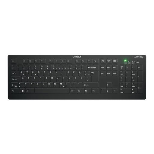 EAN 7061111072433 - Contour Design Active Key AK-C8112 teclado Médico RF inalámbrico QWERTZ Alemán Negro imagen 1