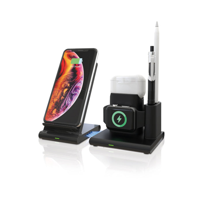 EAN 4040895010612 - RealPower ChargeAIR Connect Smartphone, Reloj inteligente, Tableta Negro USB Cargador inalámbrico Interio imagen 1