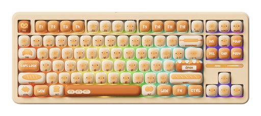 EAN 6978414651764 - Akko Bun Wonderland TAC87 teclado Juego USB + RF Wireless + Bluetooth QWERTY Inglés de EE. UU. Naranja imagen 1