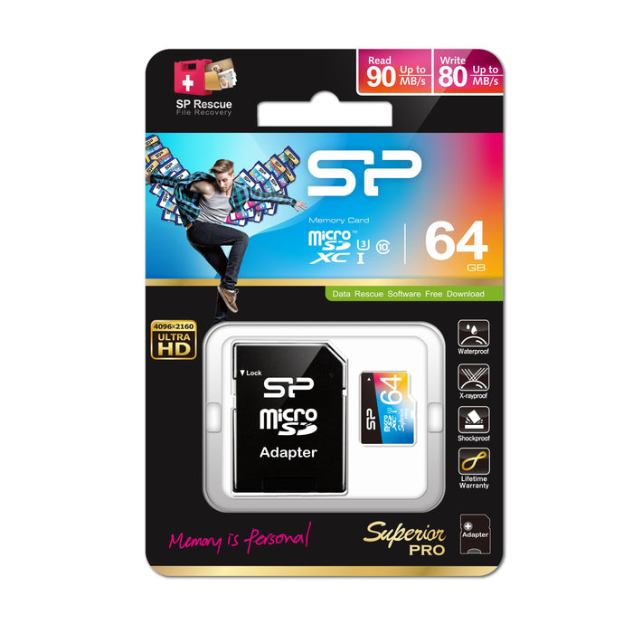 EAN 4712702644050 - Silicon Power Superior Pro 64 GB MicroSDXC UHS-III Clase 10 imagen 7