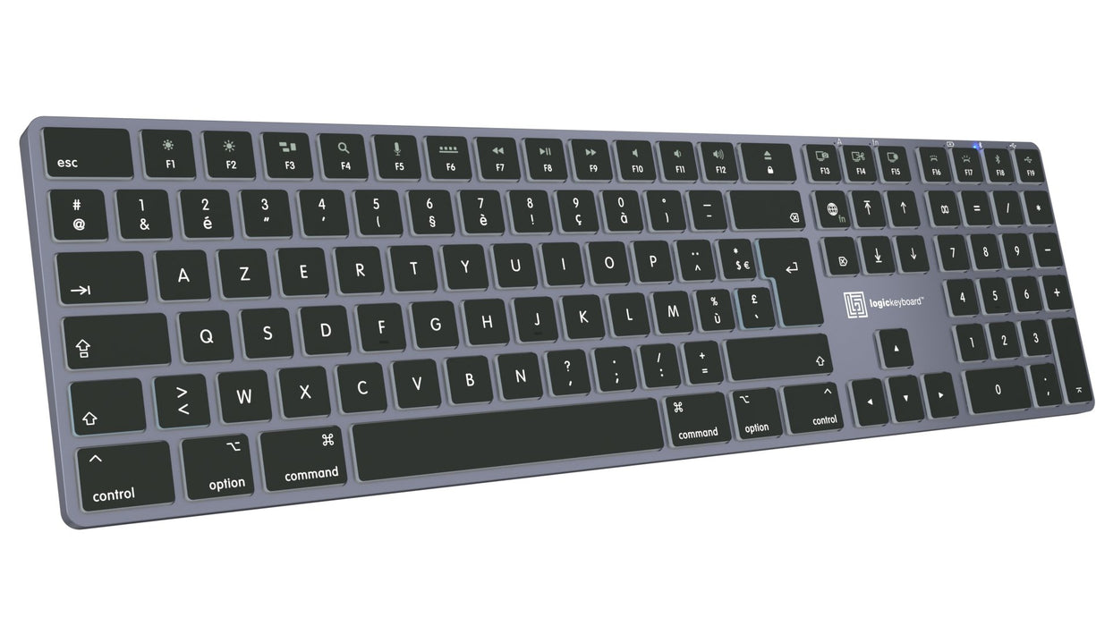 EAN 5707795021955 - Logickeyboard Titan FR Mac teclado Hogar USB + Bluetooth AZERTY Francés Titanio imagen 4