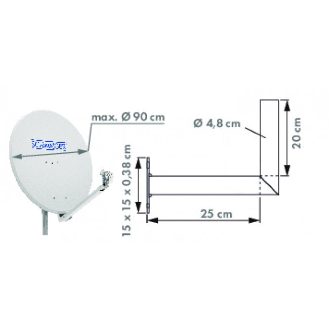 EAN 4004005250046 - Schwaiger WAH25A 001 Acero inoxidable Aluminio imagen 2