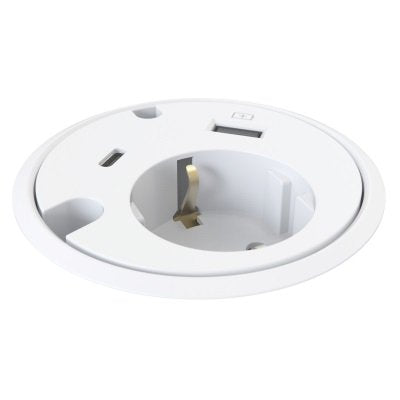 Kondator 935-Pd16w Toma De Corriente Type F + Usb A + Usb C Blanco ...