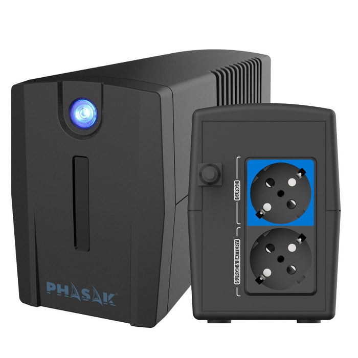 EAN 5605922004430 - Phasak PH 7210 sistema de alimentación ininterrumpida (UPS) Línea interactiva 1,06 kVA 600 W 2 salidas AC imagen 1