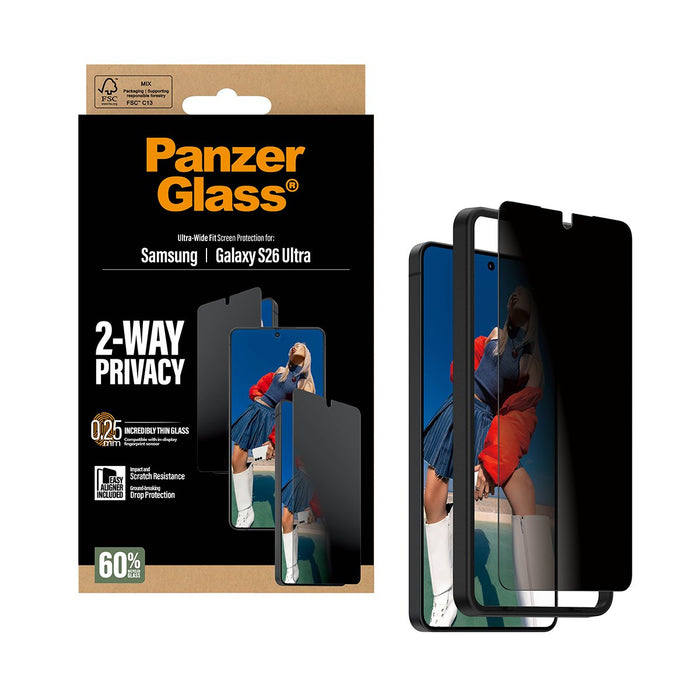 EAN 5715685033902 - PanzerGlass ® 2-Way Privacy Screen Protector Samsung Galaxy S26 Ultra | Ultra-Wide Fit w. EasyAligner Pro imagen 6