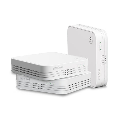 EAN 9120072375460 - Strong WI-FI MESH HOME TRIO PACK 1200 Doble banda (2,4 GHz / 5 GHz) Wi-Fi 5 (802.11ac) Blanco 3 Interno imagen 1