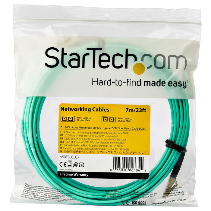 EAN 65030881845 - StarTech.com A50FBLCLC7 Cable de fibra óptica e InfiniBand Color aguamarina imagen 4