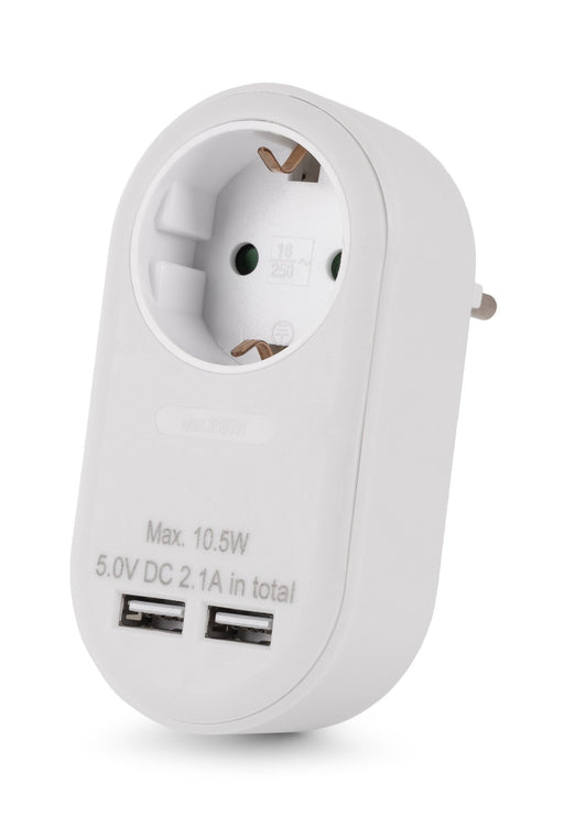 EAN 5999097984728 - Entac EPAG-1EE-2USB-W adaptador de enchufe eléctrico Tipo F Blanco imagen 1