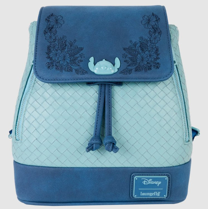 EAN 0671803548572 - Loungefly Stitch Embroidered Floral Drawstring Mini mochila Mochila informal Azul Poliuretano (PU) imagen 1