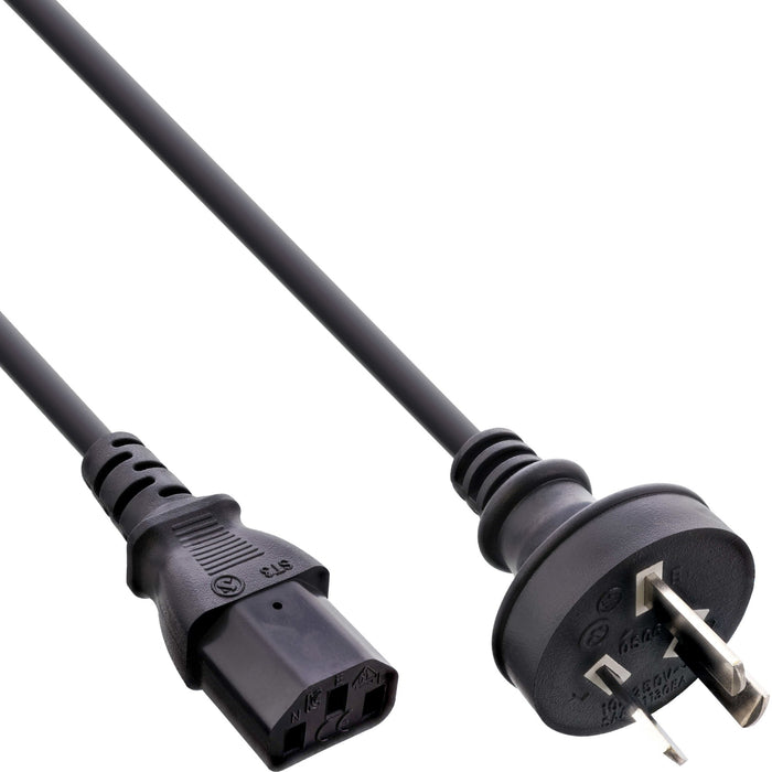 EAN 4043718264780 - InLine 16655D cable de transmisión Negro 5 m Enchufe tipo I C13 acoplador imagen 1