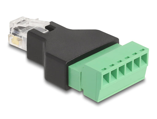 EAN 4043619665907 - DeLOCK 66590 cambiador de género para cable RJ12 6 pin terminal block Negro, Verde imagen 2