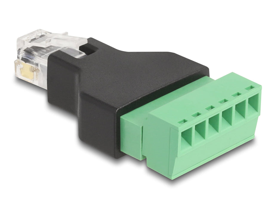 EAN 4043619665907 - DeLOCK 66590 cambiador de género para cable RJ12 6 pin terminal block Negro, Verde imagen 2