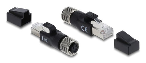 EAN 4043619908325 - DeLOCK 90832 cambiador de género para cable M12 4-pin RJ-45 Negro imagen 2
