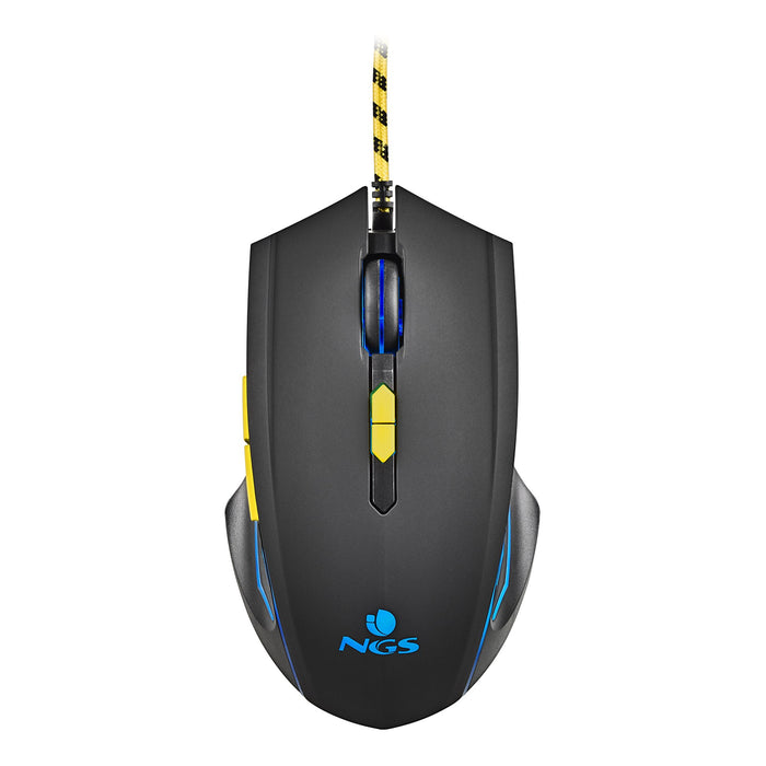 EAN 8435430621198 - NGS GMX-123 ratón Juego Ambidextro USB tipo A Óptico 3200 DPI imagen 1