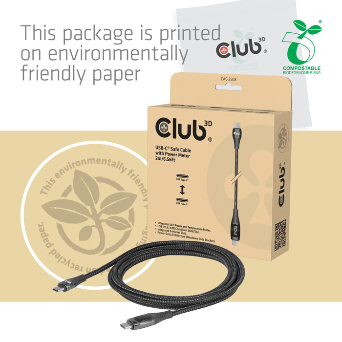 EAN 8719214473891 - CLUB3D CAC-2508 cable USB USB C 0 Gbit/s Negro imagen 10