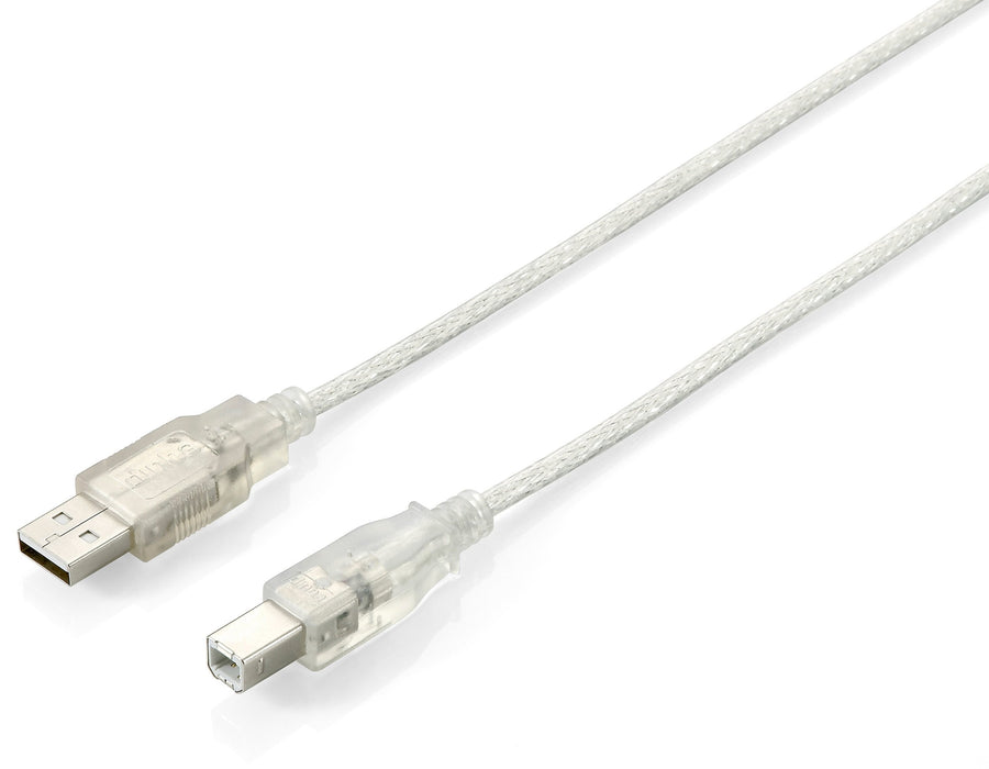 EAN 4015867107966 - Equip 128650 cable USB USB 2.0 USB A USB B Plata, Transparente imagen 1