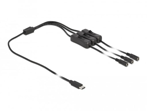 EAN 4043619868018 - DeLOCK 86801 cambiador de género para cable 3 x DC 5.5 x 2.1 mm Negro imagen 2