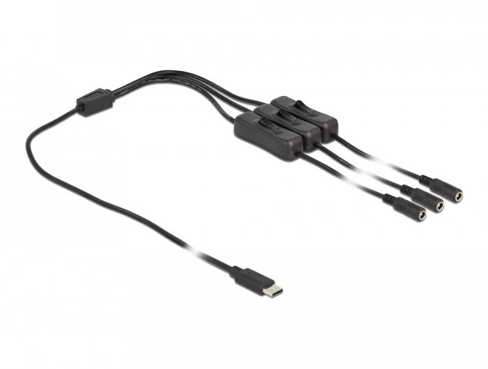 EAN 4043619868018 - DeLOCK 86801 cambiador de género para cable 3 x DC 5.5 x 2.1 mm Negro imagen 2