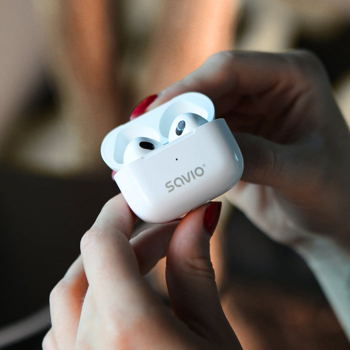 EAN 5901986049494 - Savio TWS-01 PRO auricular y casco Auriculares Inalámbrico Dentro de oído Música/uso diario Bluetooth Bla imagen 13