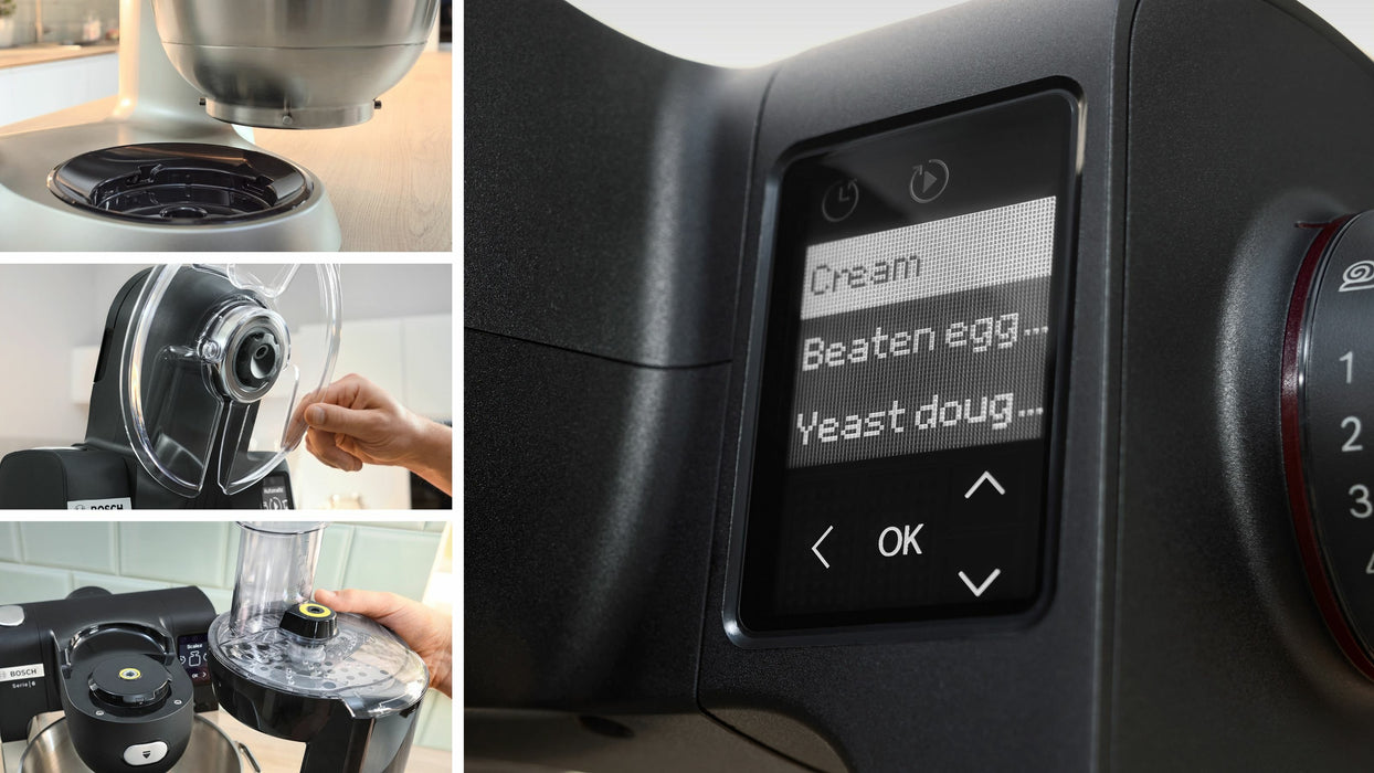 EAN 4242005424719 - Bosch Serie 6 MUMS6ZS34 robot de cocina 1600 W 5,5 L Negro, Acero inoxidable imagen 5