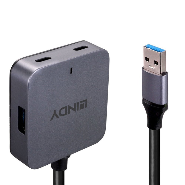 EAN 4002888433884 - Lindy 43388 hub de interfaz USB 3.2 Gen 1 (3.1 Gen 1) Type-A 5000 Mbit/s Negro, Gris imagen 4