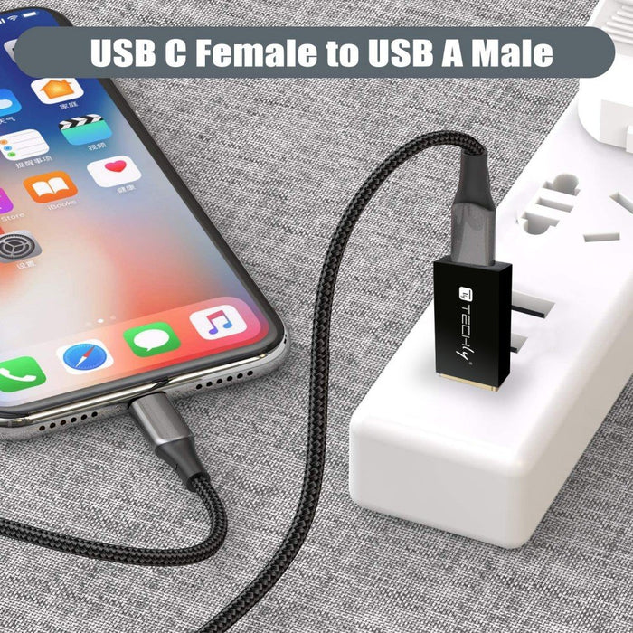 EAN 8059018361414 - Techly IADAP USB3-AFT cambiador de género para cable USB A USB C Negro imagen 5