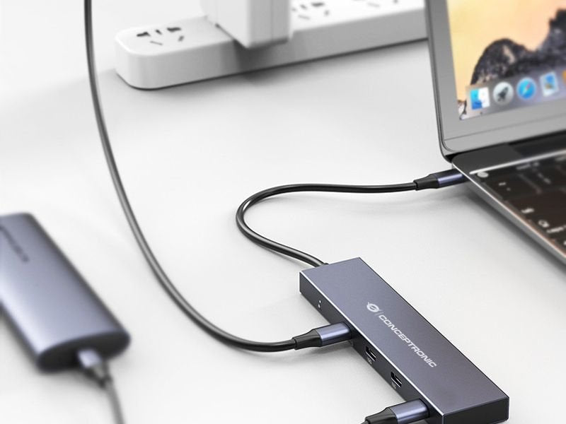 EAN 4015867229163 - Conceptronic HUBBIES14G hub de interfaz USB 3.2 Gen 2 (3.1 Gen 2) Type-C 10000 Mbit/s Gris imagen 5