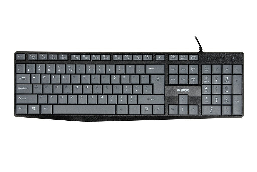 EAN 5903968681272 - iBox IKC2010G teclado Hogar USB QWERTY Inglés Gris, Negro imagen 1