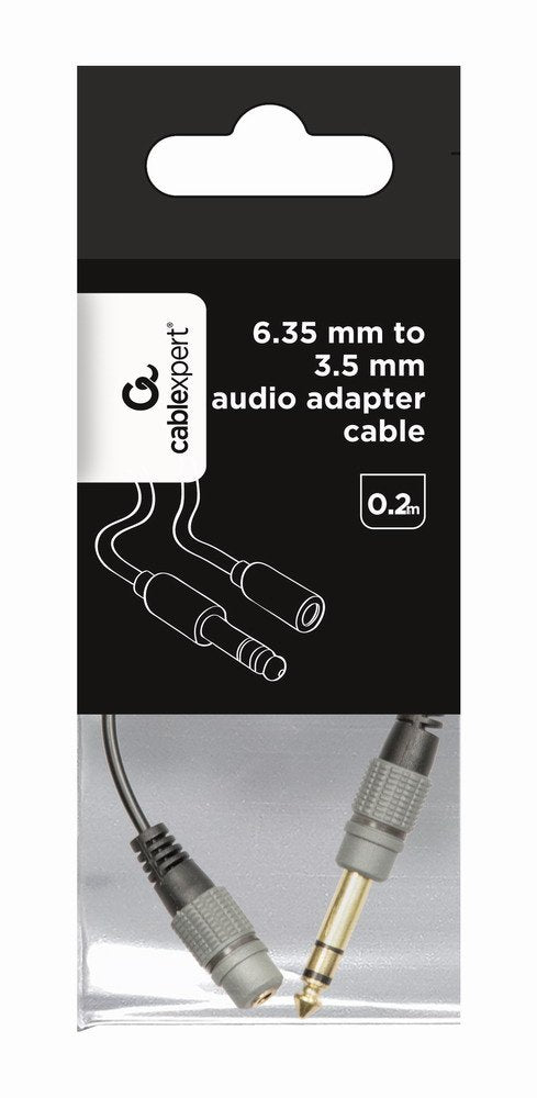 EAN 8716309105842 - Gembird A-63M35F-0.2M cable de audio 0,2 m 6,35mm 3,5mm Negro imagen 2