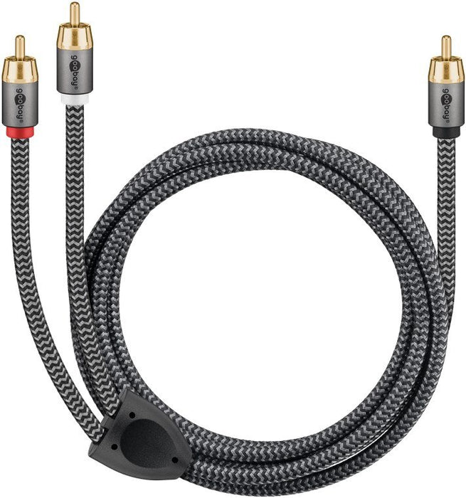 EAN 4040849653032 - Goobay 65303 cable de audio 10 m 2 x RCA RCA Negro, Plata imagen 6