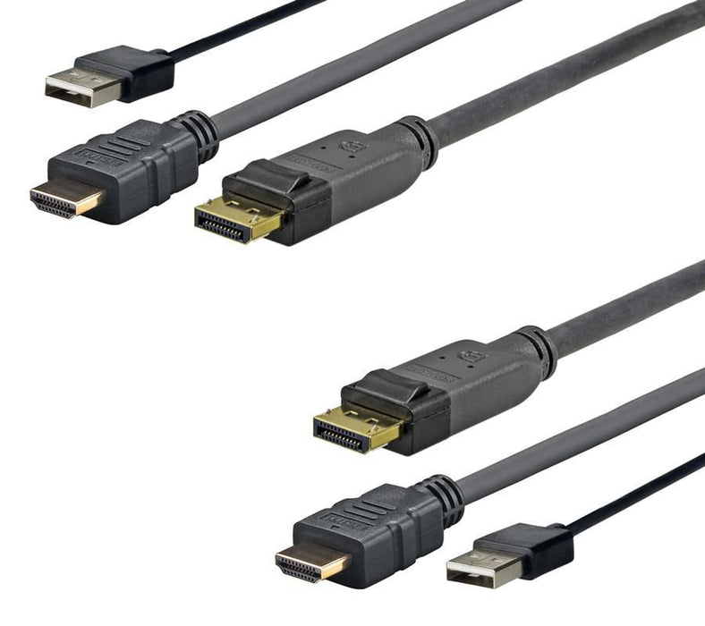 EAN 5712505903476 - Vivolink PROHDMIUSBDP2 adaptador de cable de vídeo 2 m DisplayPort HDMI + USB Negro imagen 1