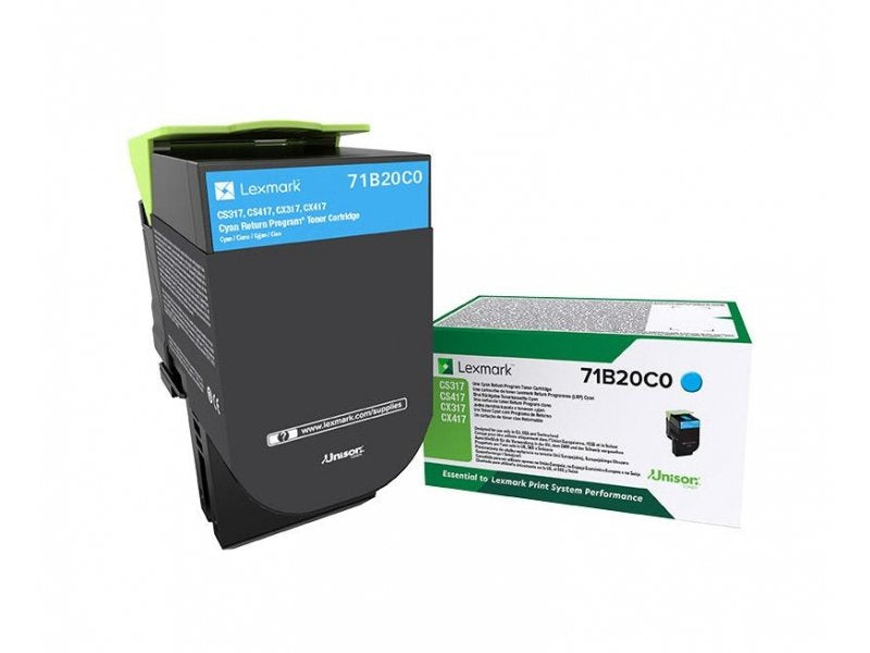 EAN 0734646641876 - Lexmark 71B20C0 cartucho de tóner 1 pieza(s) Original Cian imagen 1