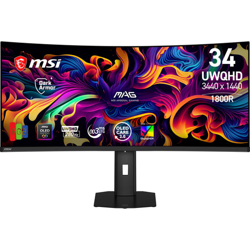 EAN 4711377411752 - MSI MAG 341CQP QD-OLED X28 pantalla para PC 86,4 cm (34") 3440 x 1440 Pixeles UltraWide Quad HD Negro imagen 1